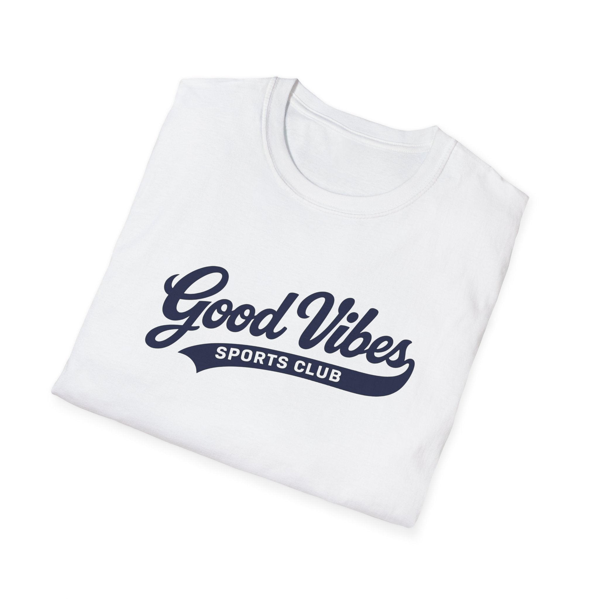 Good Vibes Sports Club T-Shirt — Casual Retro Athletic Tee