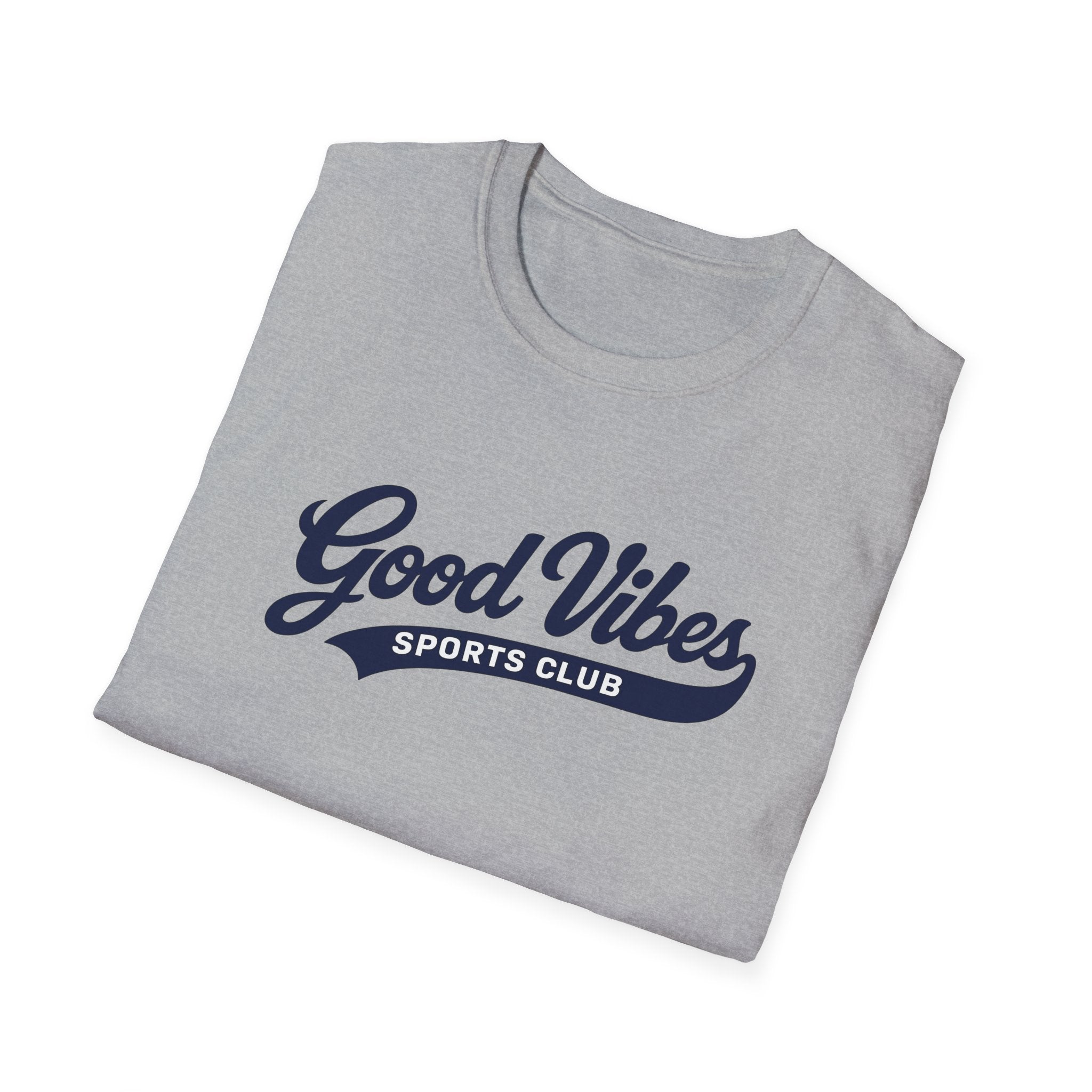 Good Vibes Sports Club T-Shirt — Casual Retro Athletic Tee