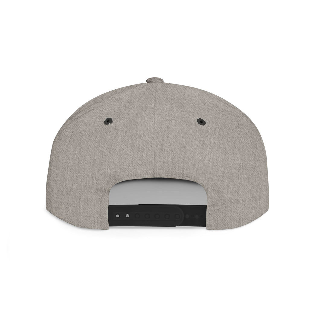 Good Vibes Flat Bill Snapback Hat – Embroidered Orange Script Cap