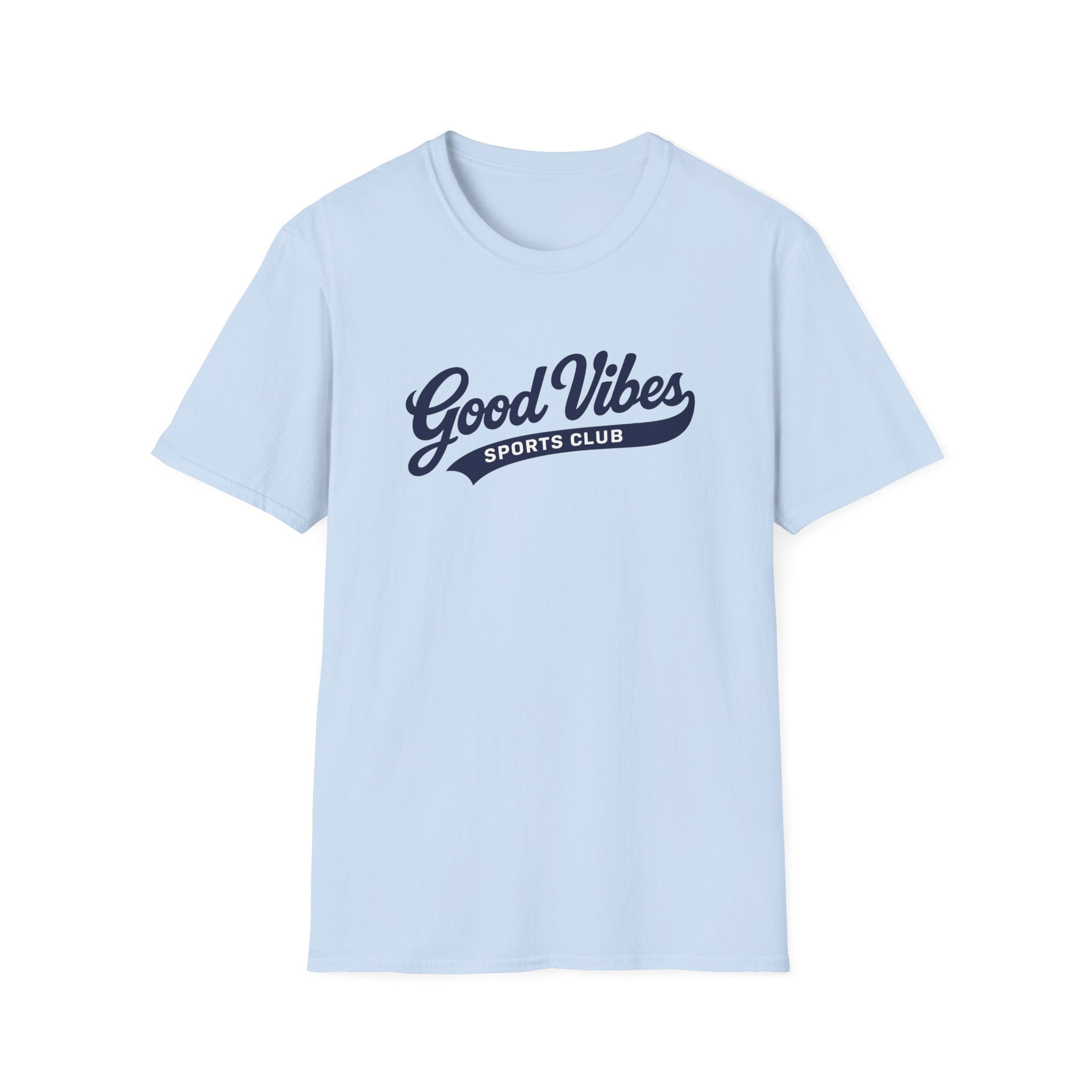 Good Vibes Sports Club T-Shirt — Casual Retro Athletic Tee