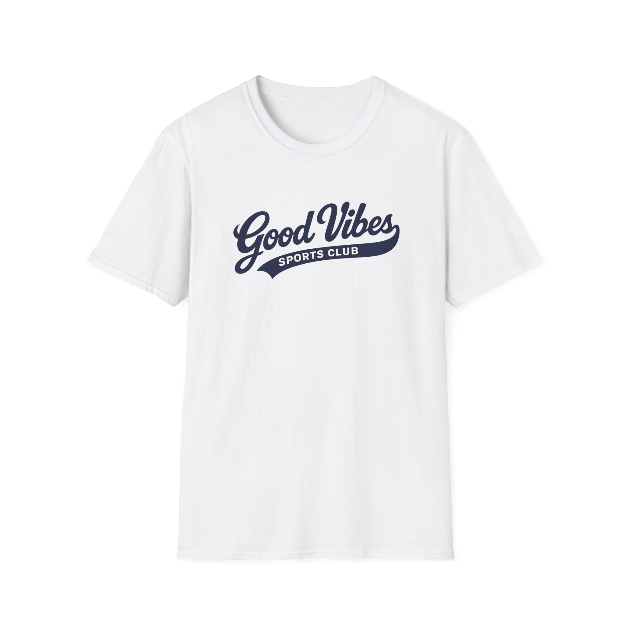 Good Vibes Sports Club T-Shirt — Casual Retro Athletic Tee