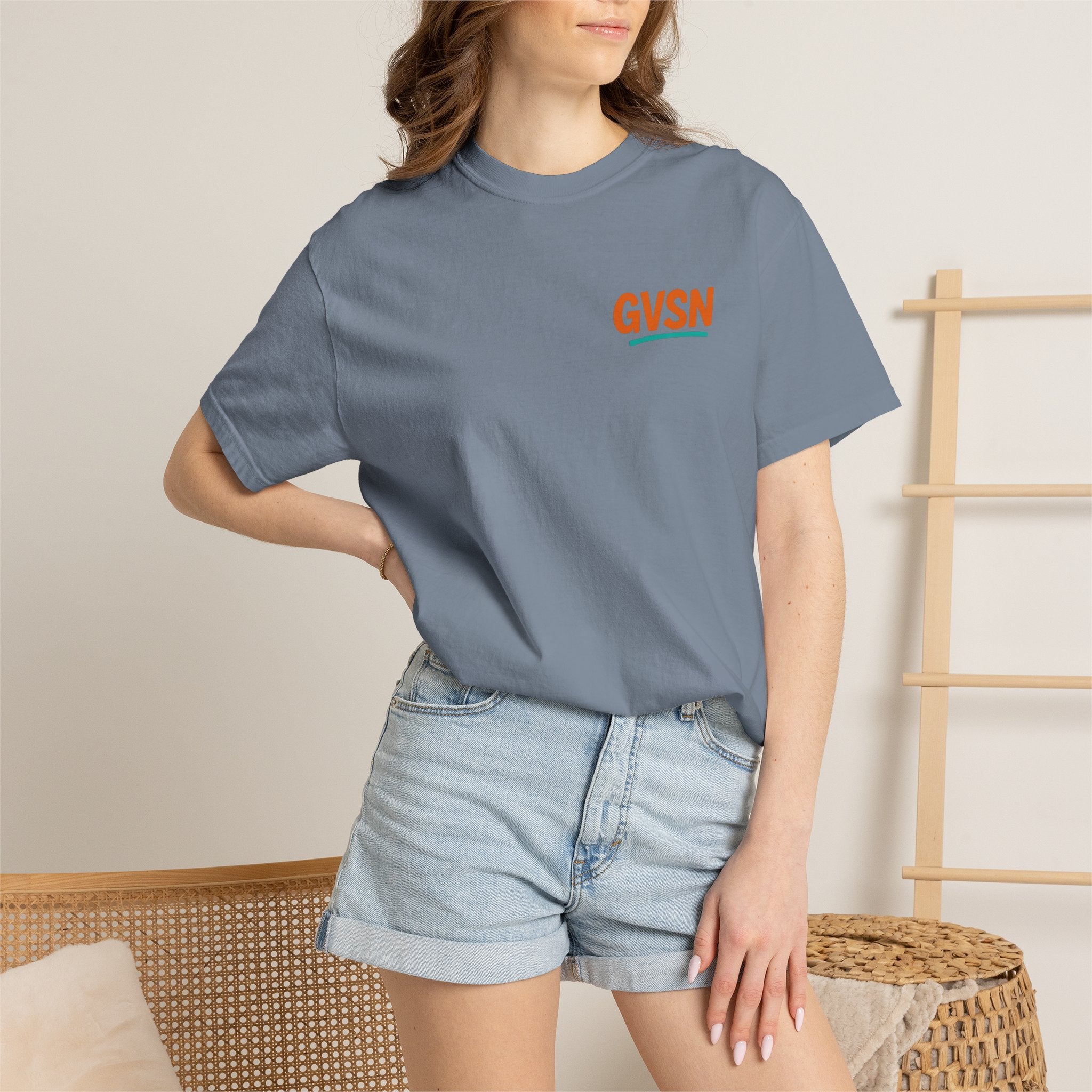 GVSN Peace Sign T-Shirt — Retro Surf Vibe Graphic Tee