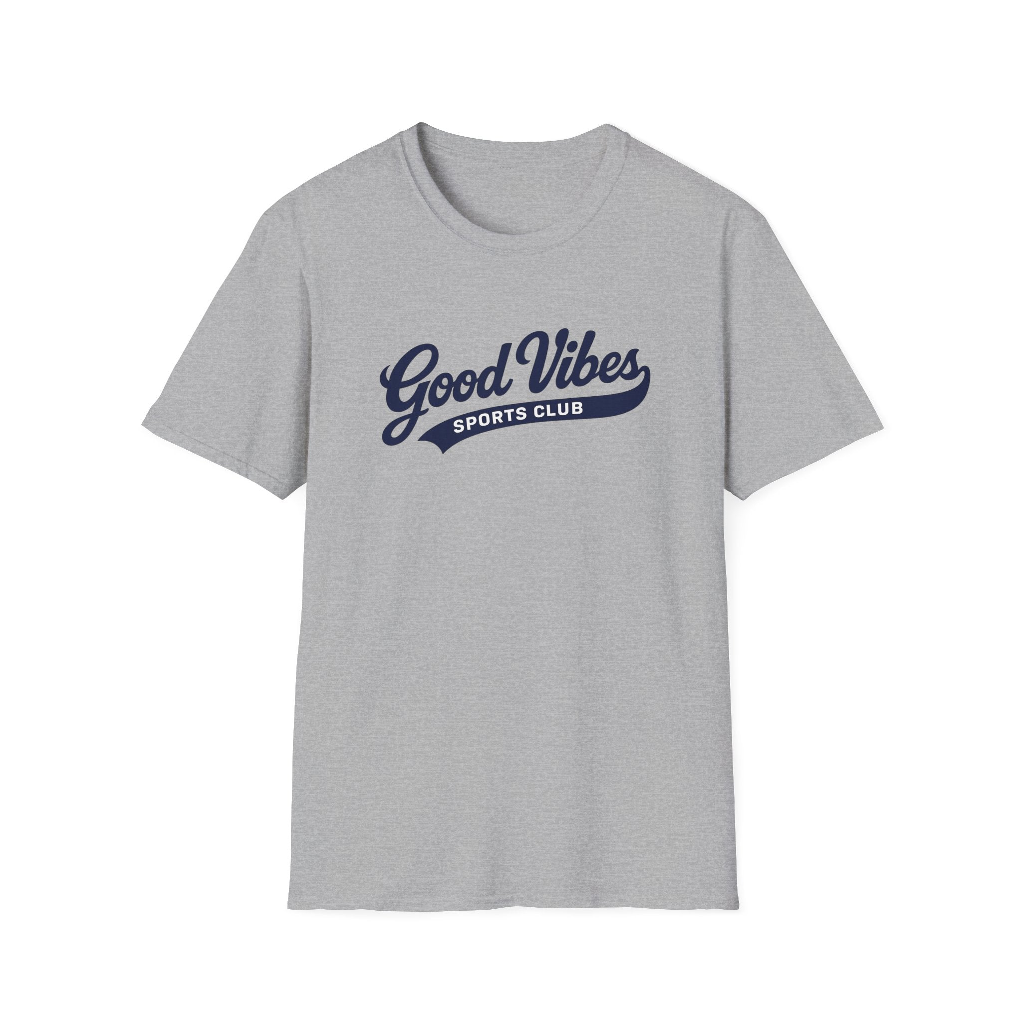 Good Vibes Sports Club T-Shirt — Casual Retro Athletic Tee