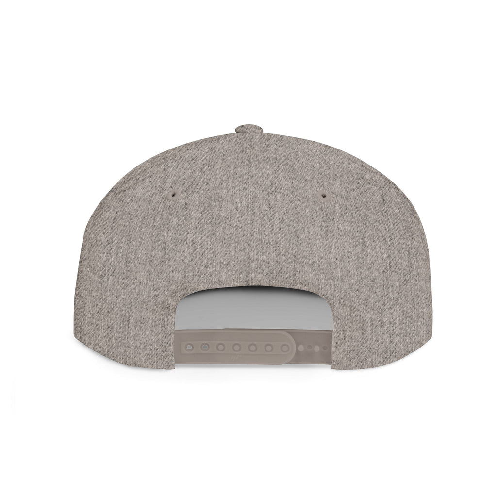 Good Vibes Flat Bill Snapback Hat – Embroidered Orange Script Cap