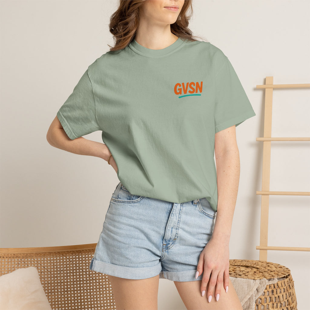 GVSN Peace Sign T-Shirt — Retro Surf Vibe Graphic Tee