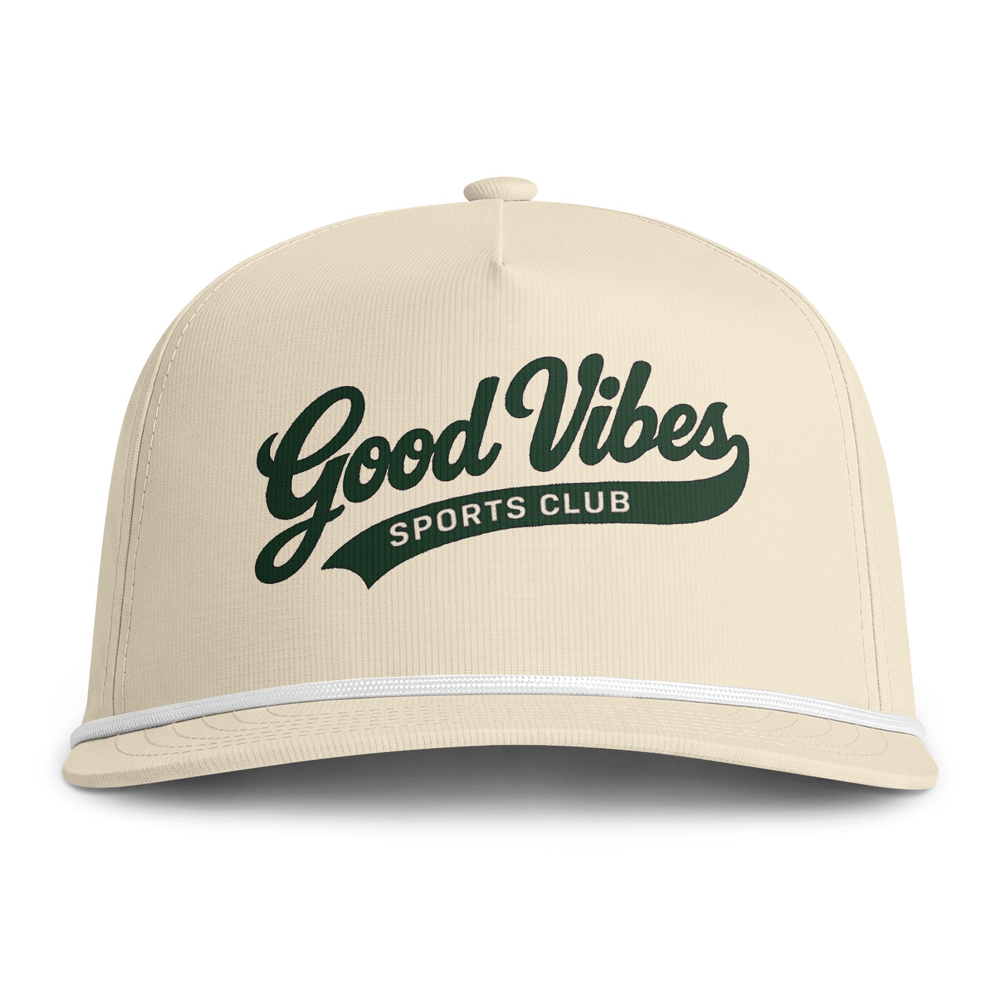 Good Vibes Rope Cap – Retro 'Good Vibes Sports Club' Baseball Hat