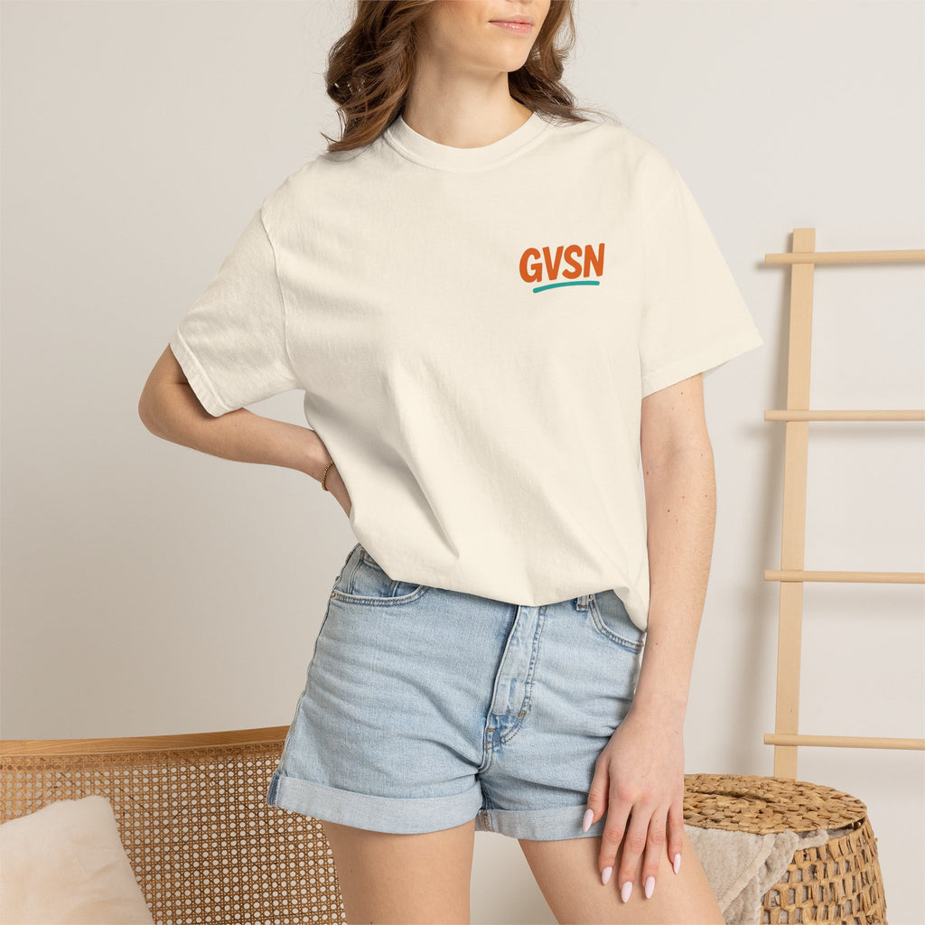 GVSN Peace Sign T-Shirt — Retro Surf Vibe Graphic Tee